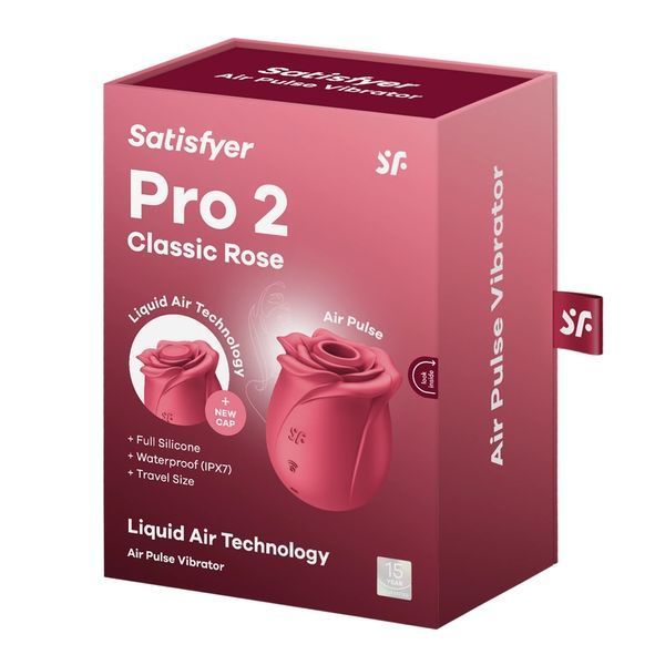 Вакуумний стимулятор клітора з вібрацією Satisfyer Pro 2 Classic Rose, 7 см (червоний) 62410 фото