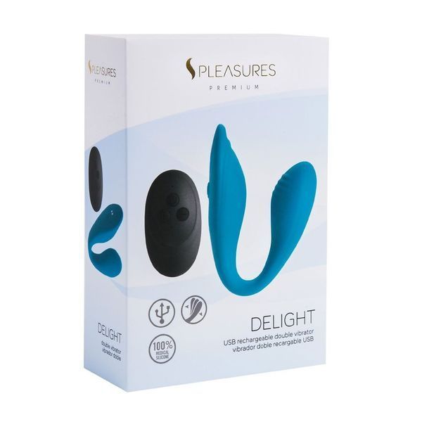 Вібратор S Pleasures Premium Delight, 7.5 см (бірюзовий) 47292 фото