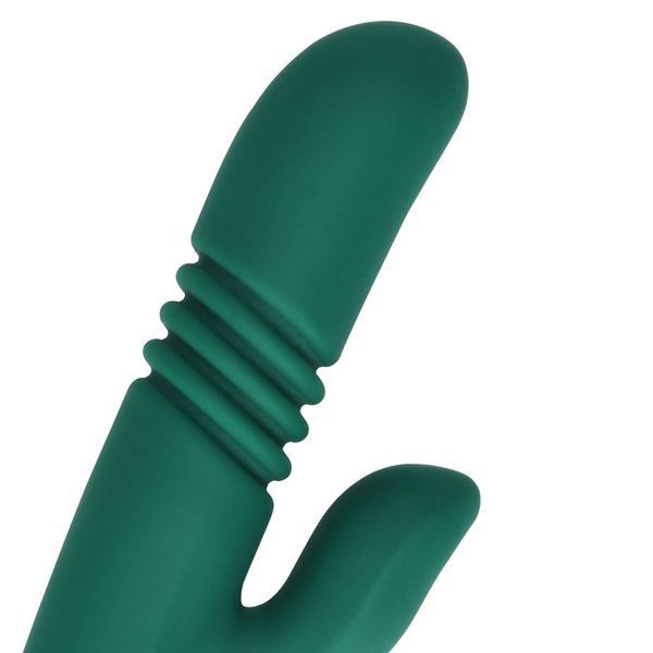 Вибратор-кролик Loveline Thrusting, 20.5 см (зеленый) 31069_EU фото