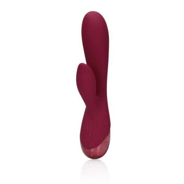 Вибратор-кролик Loveline Smooth Silicone Rabbit, 20 см (вишневый) 79512 фото