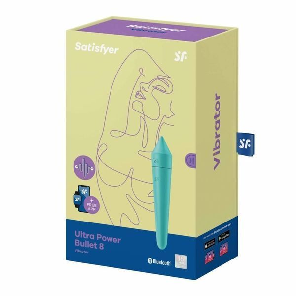 Міні вібратор Satisfyer Ultra Power Bullet 8, 13,6 см (блакитний) 24514 фото