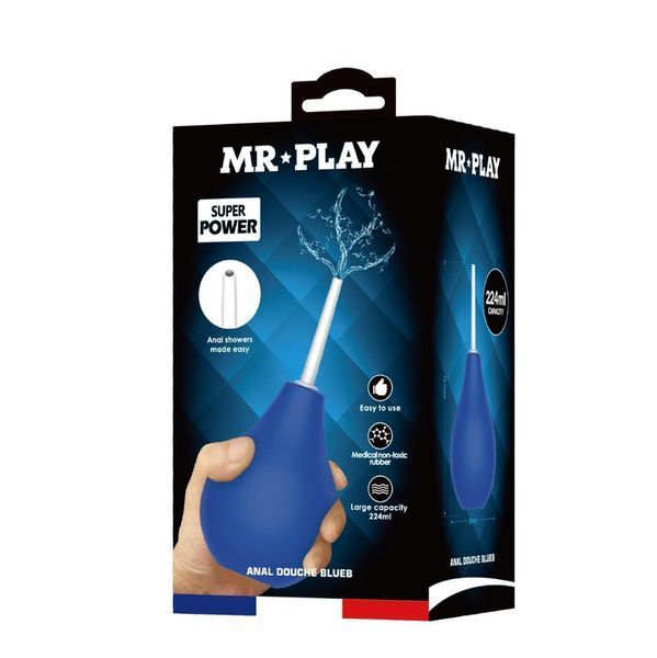 Анальний душ MR Play Anal Douche Blueb, 224 мл (синій) 54450 фото