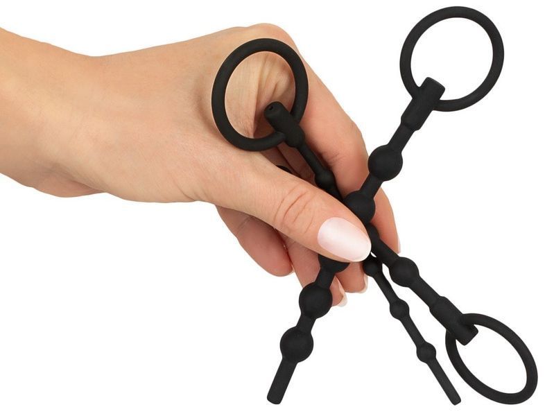 Стимулятор уретри Penisplug Training Set, 3 шт (чорний) 107750 фото