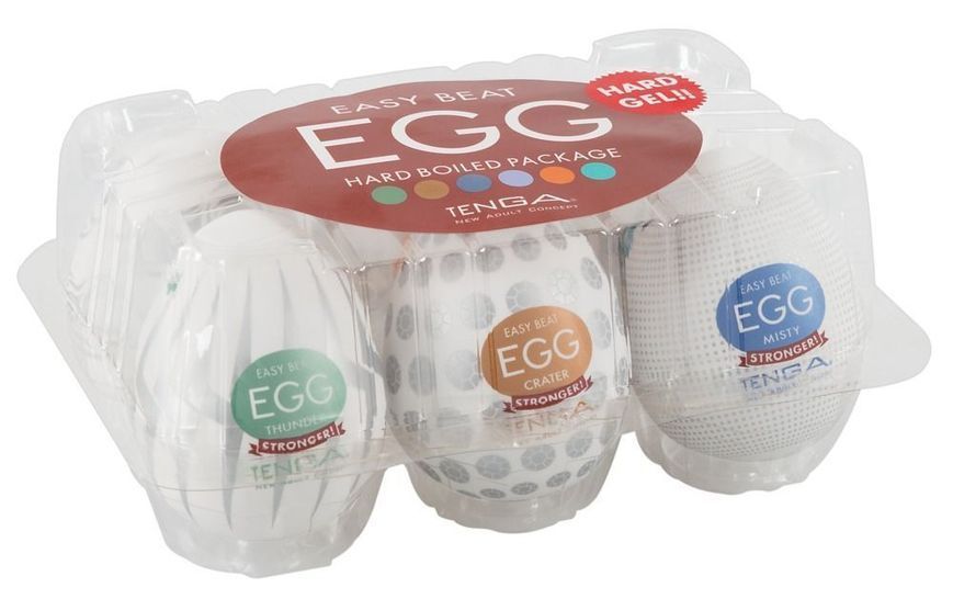 Набір мастурбаторів Tenga Egg Hard Boild Pack, 6 шт (білий) 18932 фото