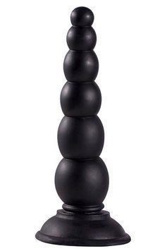Анальна пробка Menz Stuff Beaded Probe, 16.5 см (чорний) 31608 фото