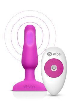 Анальна пробка B-Vibe Vibrating Novice Plug 10 см (рожевий) 47405 фото