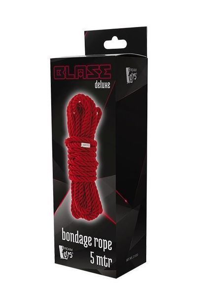 Мотузка Blaze Deluxe Bondage Rope, 5 м (червоний) 15228 фото