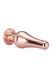 Анальная пробка Gleaming Love Gold Pleasure Plug M, 11 см (розовый) 78724 фото 3