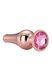 Анальная пробка Gleaming Love Gold Pleasure Plug M, 11 см (розовый) 78724 фото 4