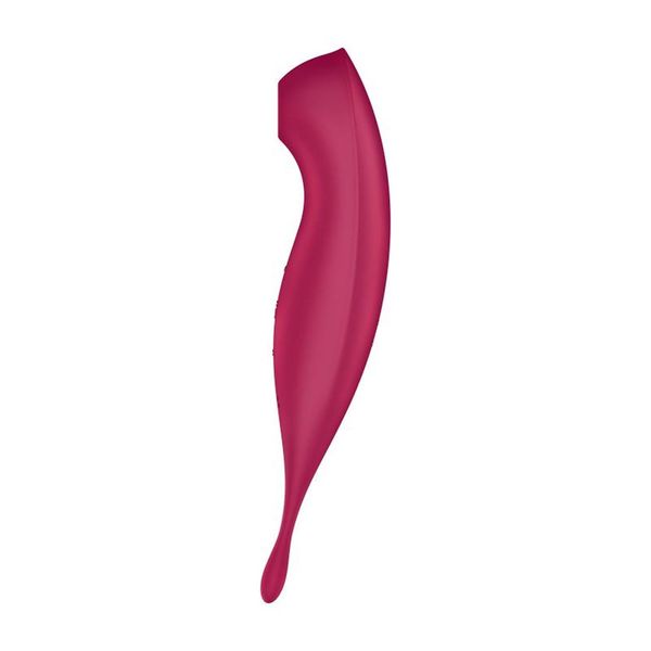 Вакуумный стимулятор клитора Satisfyer Twirling Pro+, 22,2 см (красный) 13919 фото