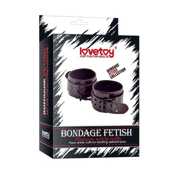 Наручники на ноги Lovetoy Bondage Fetish Pleasure (черный) 74742 фото