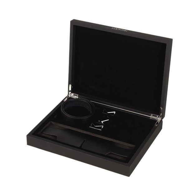 Маска на очі Lockink Luxury Leather Blindfold Kit (чорний) 122120 фото