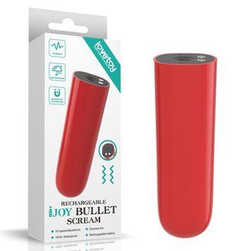 Вібратор Lovetoy Ijoy Rechargeable Bullet Scream, 8.4 см (червоний) 74746 фото