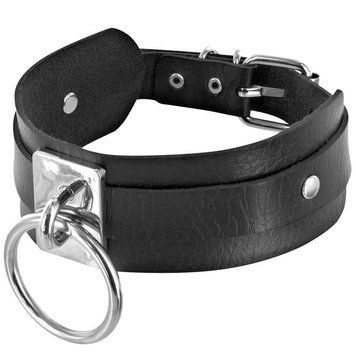 Нашийник c кільцем Fetish Tentation Choker Ring, 41,1 см (чорний) 36026 фото