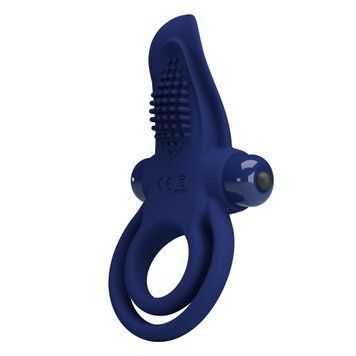 Віброкільце Pretty Love Vibrant Penis Ring, 11,3 см (синій) 64334 фото