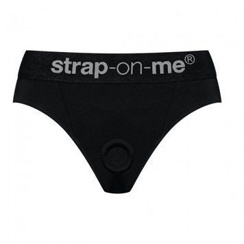 Трусы-стринги для страпона Strap-On-Me Harness Lingerie Heroine, XL (черный) 44737_EU фото