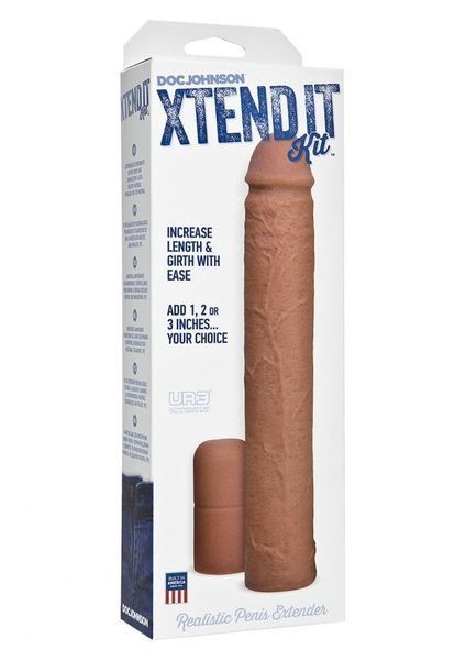 Насадка на пенис Doc Johnson Xtend It Kit, 22,8 см (коричневый) 32292 фото
