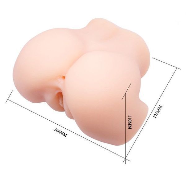 Мастурбатор з вібрацією Baile Crazy Bull Dual Vagina and Ass (тілесний) 44302 фото