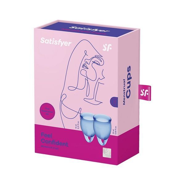 Менструальні чаші Satisfyer Feel Confident, 2 шт (блакитний) 60520 фото