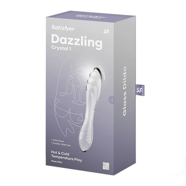 Фалоімітатор Satisfyer Dazzling Crystal 1, 18.4 см (прозорий) 89176 фото