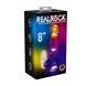 Фаллоимитатор RealRock LED Vibrating Straight Cock with Balls, 20 см (прозрачный) 219448 фото 6