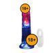 Фаллоимитатор RealRock LED Vibrating Straight Cock with Balls, 20 см (прозрачный) 219448 фото 1