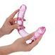 Двосторонній фалоімітатор RealRock Crystal Clear Double Dildo 13'', 34 см (рожевий) 52180 фото 3