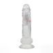 Фаллоимитатор RealRock LED Vibrating Straight Cock with Balls, 20 см (прозрачный) 219448 фото 3