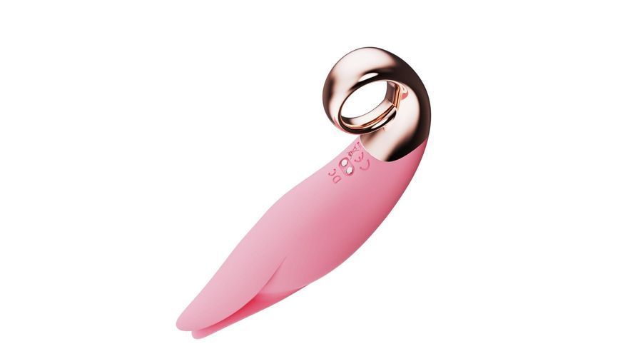 Вибратор для клитора Boss Series Flirting Tongue Licking, 13 см (светло-розовый) 32560 фото