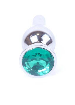 Анальная пробка B-Series HeavyFun Jewellery Silver Plug, 9.5 см (зеленый) 101830 фото
