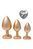 Набір анальних пробок Dream Toys Gleaming Love Set, 3 шт (золотий) 63650 фото