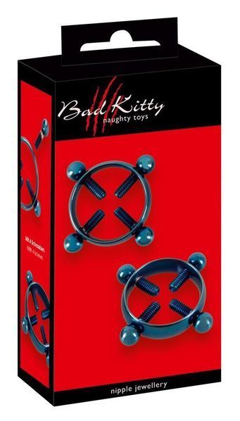 Затискачі на соски Bad Kitty Nipple Jewellery (синій) 35056 фото