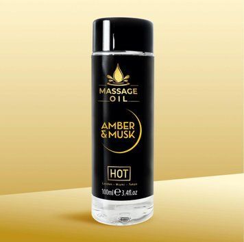 Масажне масло Hot Massage Oil Amber & Musk, 100 мл 72752 фото