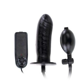 Анальний вібратор Baile Bigger Joy Inflatable Penis, 16 см (чорний) 19872 фото