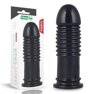 Большая анальная пробка LoveToy King-Sized, 21см (черный) 14623 фото
