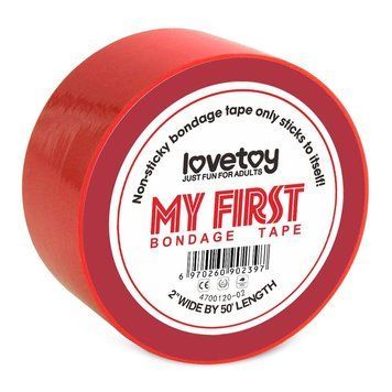 Бондажная лента LoveToy My First Bondage Tape, 15 м (красный) 44208 фото