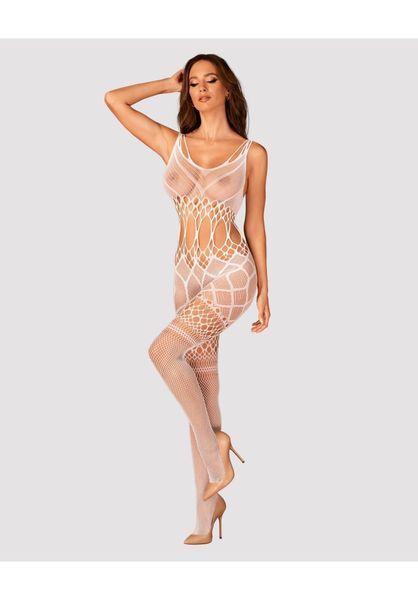Жіночий сітчастий боді Obsessive Bodystocking G330 XL/XXL (білий) 33798 фото