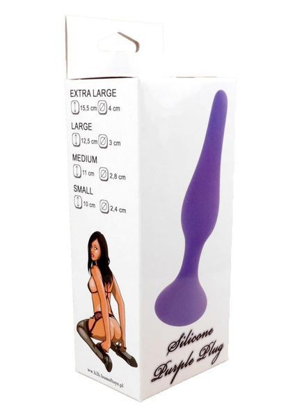 Анальна пробка Boss Silicone Plug Small, 10 см (фіолетовий) 16012 фото