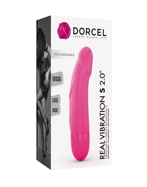 Вібратор для точки G Dorcel Real Vibration 2.0, 16 см (рожевий) 12818 фото