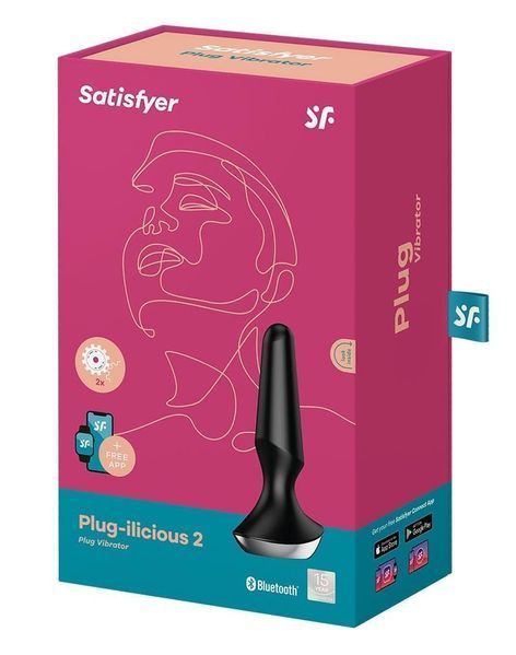 Анальна пробка Satisfyer Plug-ilicious 2, 14 см (чорний) 22982 фото