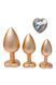 Набір анальних пробок Dream Toys Gleaming Love Set, 3 шт (золотий) 63650 фото 1