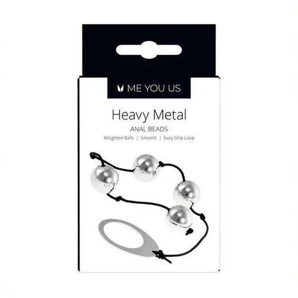 Анальные шарики Me You Us Heavy Metal, 22 см (серебристый) 56032 фото