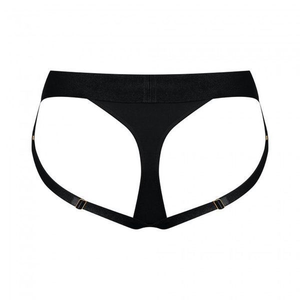 Труси-стрінги для страпону Strap-on-me Harness Lingerie Heroine, S (чорний) 44735 фото