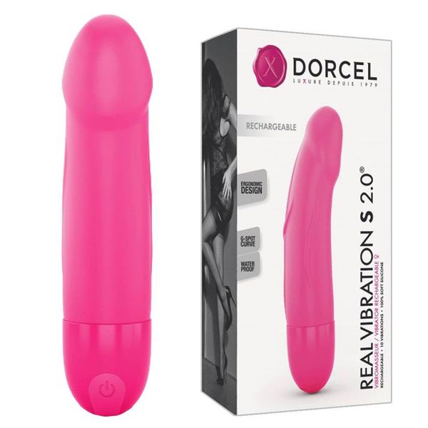 Вібратор для точки G Dorcel Real Vibration 2.0, 16 см (рожевий) 12818 фото