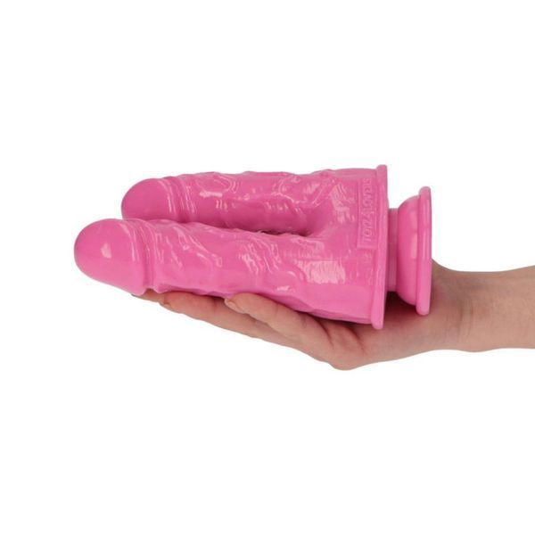 Подвійний фалоімітатор Toyz4lovers Caino e Abele, 15.5 см (рожевий) 73990 фото