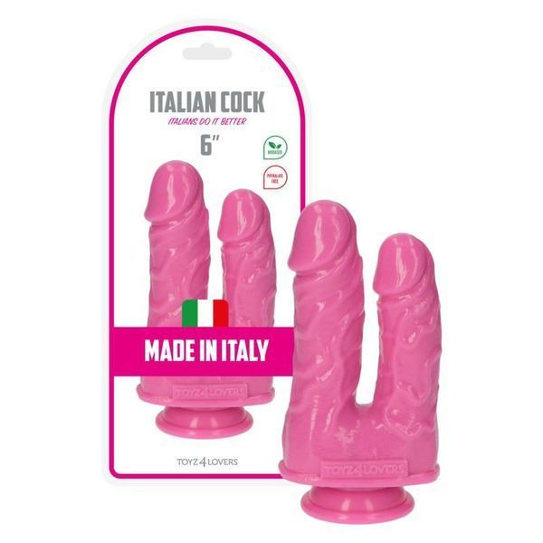 Подвійний фалоімітатор Toyz4lovers Caino e Abele, 15.5 см (рожевий) 73990 фото