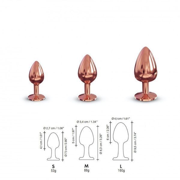 Анальная пробка с кристаллом Dorcel, 8,3 см (бронзовый) 25768 фото