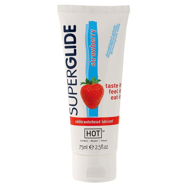 Интимный гель Hot SuperGlide клубника, 75 мл 3750 фото