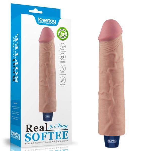 Вибратор Lovetoy Real Softee 9.5", 24 см (телесный) 212302 фото