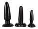 Набор анальных пробок Orion Liquorice Dip Plugs, 3 шт (чёрный) 10142 фото 1